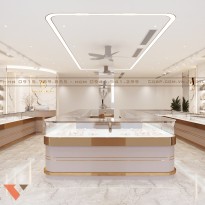 Thiết kế tiệm vàng An Oanh sang trọng do PenViet thực hiện